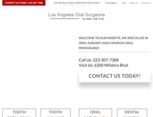 Tablet Screenshot of losangelesoralsurgeon.com